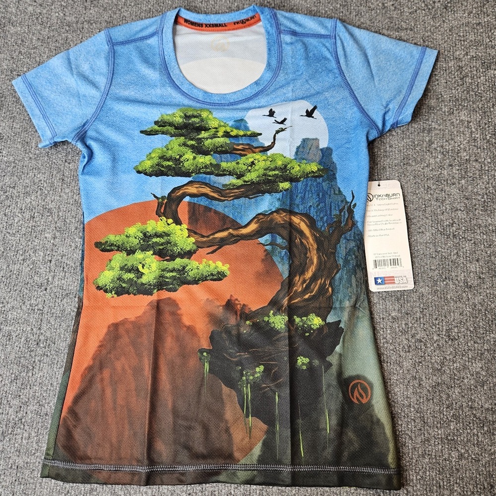 Inknburn Womens Tech Tee Size XXS Transend Bonsai Shortsleeve Quick Dry Wicking